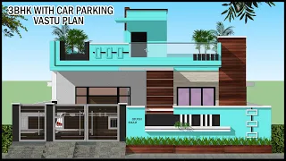 3BHK With Car Parking With Vastu |  North East Facing House Design |Villa Design| Gopal Architecture