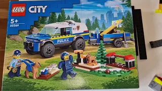 Lego City police set 60369 part 2: trailer and dogs training equipment | Kid building and playing
