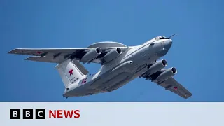 Ukraine says it shot down Russian A-50 spy plane | BBC News