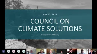 Council on Climate Solutions Meeting - May 25, 2021