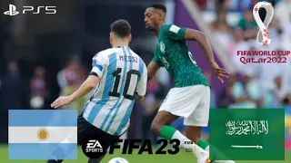 FIFA 23 PS5 GAMEPLAY ARGENTINA VS SAUDI ARABIA GROUP C 1080P60 (HD)
