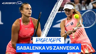 Super Sabalenka Defeats Zanevska In Straight Sets To Book Place In Second Round! | Eurosport Tennis