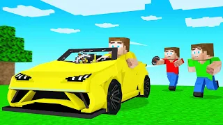 HUNTERS Vs SUPERCAR SPEEDRUNNER In Minecraft!