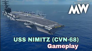 Modern Warships: USS NIMITZ (CVN-68) Aircraft carrier gameplay.