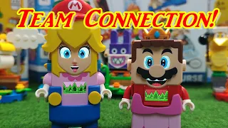 LEGO Mario and LEGO Peach! How to connect? Mario with Peach Power UP, do it work?