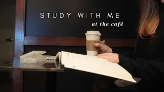 STUDY WITH ME AT A CAFE | 1-hour real-time, coffee shop ambiance asmr ☕ background noise [no music]