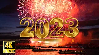 【4K】Fireworks Sound 2023 🎉 Colorful Firework 2023 with Sounds (4K UltraHD) 🎇 Happy New Year 2023