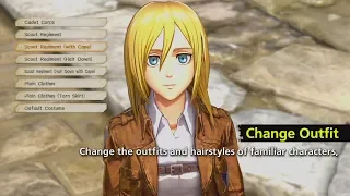 Attack on Titan 2 Character Editor, Interactions, and Battle Action Gameplay Trailer
