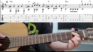 Can't Take My Eyes Off You  - Easy Fingerstyle Guitar Playthrough Tutorial Lesson With Tabs
