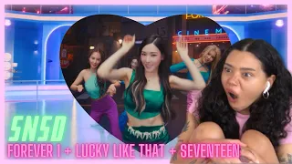 Girls' Generation 'FOREVER 1' MV & First Listen! (PART 1) Lucky Like That / Seventeen | REACTION