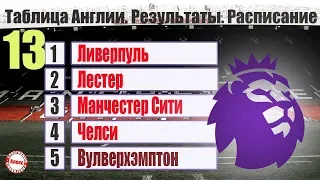 Чемпионат Англии по футболу. АПЛ. 13 т. Результаты, расписание, таблица. Фиаско Челси. Победа Жозе.