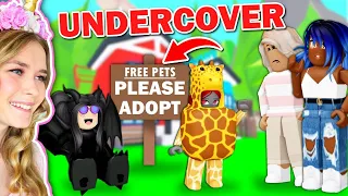 We Went UNDERCOVER As PETS To Get ADOPTED In Adopt Me! (Roblox)