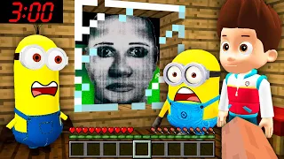 We Found Selene Delgado Nextbot at 3:00 AM - Obunga minions in minecraft Paw Patrol Gameplay Horror