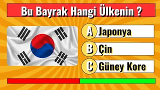 Bu BAYRAK Hangi Ülkenin❓ 50 Soru 🎯 ÜLKE BAYRAK BULMACA