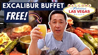 Best Value Buffet on the Las Vegas Strip? | Excalibur Brunch Buffet Las Vegas | SCORE A FREE DRINK!