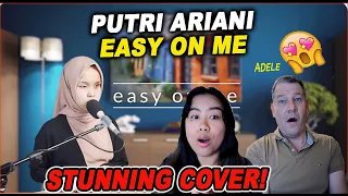 Putri Ariani - Easy on me ( Adele) - cover| Couple REACTION