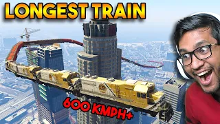 GTA 5 LONGEST TRAIN ON HIGHWAY !