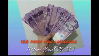 100 Pesos Ipon Challenge| 1 Year Ipon (2021)