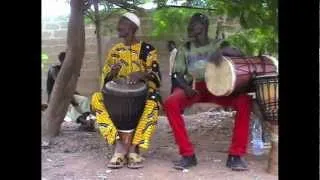 Djembe Grande  Master Aruna Sidibe w/ Mali djembe great Brulye Dumbia: rare classic djembe footage