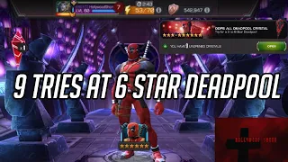 Marvel Contest of Champions - Opening 9 Oops All Deadpool Crystals for 6 Star Deadpool