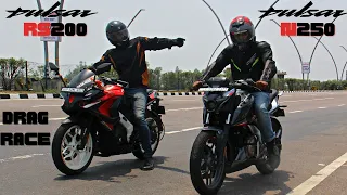 Pulsar N250 VS RS200 BS6 Drag Race and Comparison