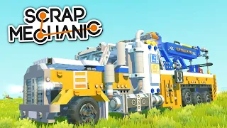 ЭПИК! МАШИНА, делающая ДОРОГИ и МОСТЫ в SCRAP MECHANIC