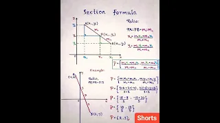 Internal Section Formula | Coordinate Geometry all formula| Coordinate Geometry Short Trick| #shorts