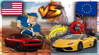 American MUSCLE VS European SPORTS CARS: The Ultimate Showdown