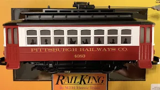 MTH Rail King Pittsburgh Bump-N-Go Trolley O-Scale
