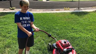 Kid Temper Tantrum Puts Water Inside Lawn Mower - Daddy Cries [ Original ]