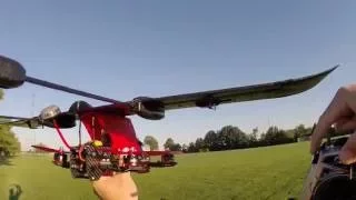 XRay VTOL Quadrotor plane / Tilt-rotor quad first flight