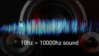 10hz ~ 10000hz sound, test tone, test bass subwoofer, speaker cleaner sound, pembersih speaker hp