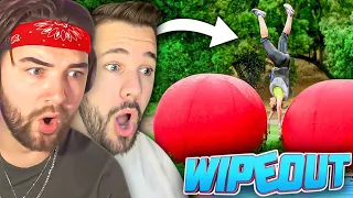 KingWoolz & Mike REACT to FUNNIEST WIPEOUT EPISODE YET!! *Nostalgic*