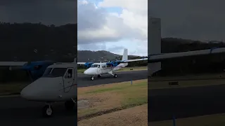 SVGAIR Twin Otter DHC6 J8CRU landing at TGPZ/CRU Rway 9