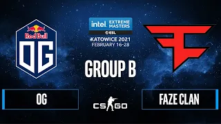 CS:GO - OG vs. FaZe Clan [Mirage] Map 1 - IEM Katowice 2021 - Group B