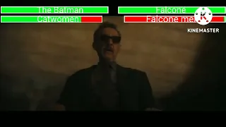 The Batman and Catwomen vs Falcone Lights Out Fight with healthbars The Batman