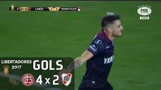 Gols - Lanús 4 x 2 River Plate - Semifinal Libertadores 2017