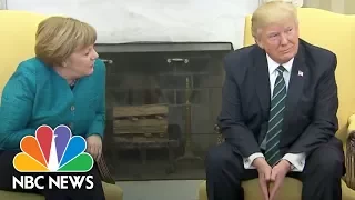President Donald Trump’s Awkward Moments: From France To The White House | NBC News