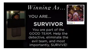 Winning as Survivor in Flicker (Roblox)