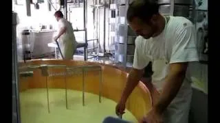 Comte cheese making in Jura France