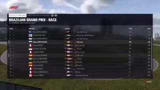 F1 2018 Career Mode Round 20 Brazilian GP Full Qualifying 50% Race Legend Difficulty