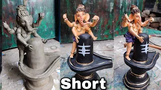 Eco Friendly Ganesha | How to make ganesha | Ganpati murti making | Bal ganesha idol making #shorts