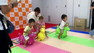 すってんころりん　みんな可愛すぎ！！　ぱかぱかレース　【ワイヤーママ京都】　クロスピアくみやま　子育てイベント　２０１９年８月２５日（日）