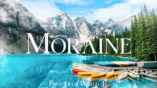 Lake Moraine 4K Nature Relaxation Film - Relaxing Piano Music - Natural Landscape