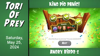 How to Beat Angry Birds 2 King Pig Panic!  May 25 - Complete!  Bonus Card!