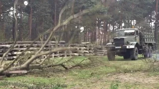 КрАЗ-214 против дерево KrAZ 6x6 vs Tree | Giant Stump Pulling