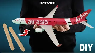 how I make a Boeing 737-900ER airplane model | air asia