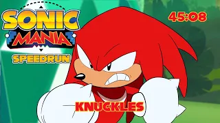 [World Record] Sonic Mania Speedrun - Knuckles All Emeralds, Plus, Glitched in 45:08 RTA