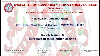 National Level Virtual Workshop on Molecular Modelling & Docking (NWMMD) 2022- Day 2 Session 3