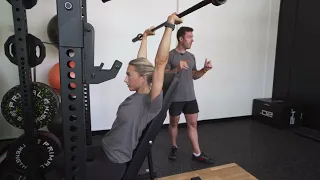 Seated Barbell Overhead Press Exercise Tutorial - Proper Form and Technique